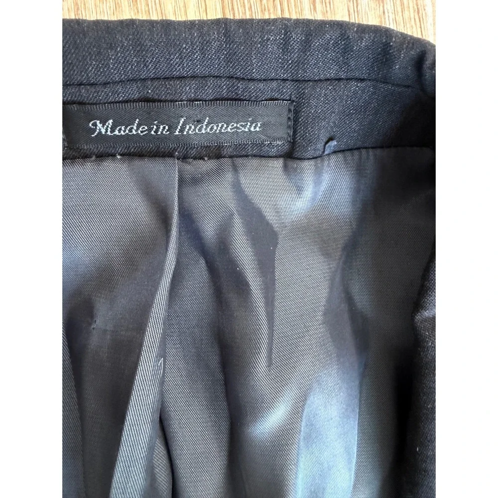 Calvin Klein Old Money Blazer Mens 43L Charcoal Grey 100% Wool Two Button Jacket